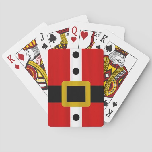 Kerstmannenpak Pokerkaarten (Achterkant)