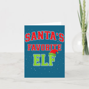 Kerstmannetje Favoriete Elf Kerstmis Familie Match Kaart