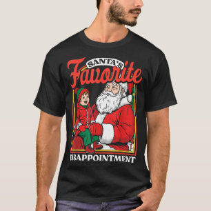 Kerstmannetje Favoriete Teleurstelling Grappig Sar T-shirt