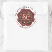 🎁 Kerstmannetje Geheime Cadeau Etiket Sticker (Tas)