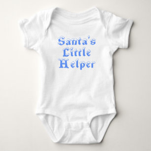 Kerstmannetje Helper - ijsblauw Romper
