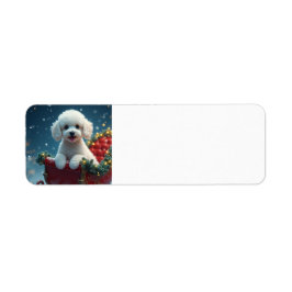 Kerstmannetje puppy etiket
