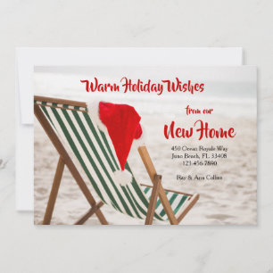 Kerstmannetje verplaatst zijn strandstoel bekendma aankondiging