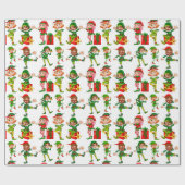 Kerstmannetjes Cadeaupapier (Vlak)