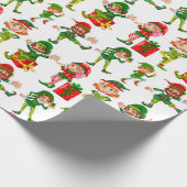 Kerstmannetjes Cadeaupapier (Hoek)