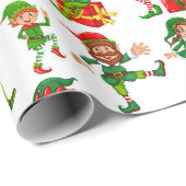 Kerstmannetjes Cadeaupapier (Rol Hoek)