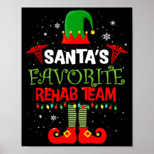 Kerstmannetje's favoriete revalidatieteam Elf Fysi Poster