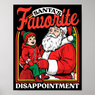 Kerstmannetje's Favoriete Teleurstelling Grappig S Poster