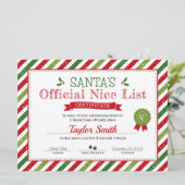 Kerstmannetjes Goede Lijst Certificaat Kaart (Staand voorkant)