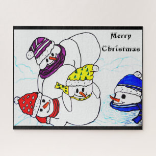KERSTMANNETJES IN DE SNEEUW LEGPUZZEL