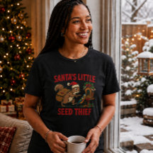 Kerstmannetje's Kleine Zaaddief Funny Kerst T-Shir
