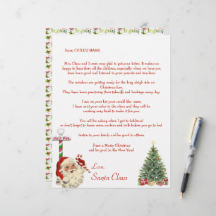Kerstmannetjes persoonlijke brief aan uw kind Noor