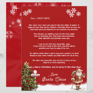 Kerstmannetjes persoonlijke brief aan uw kind Noor
