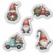 Kerstmannetjes Sticker (Voorkant)