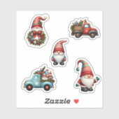 Kerstmannetjes Sticker (Vel)