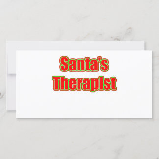 Kerstmannetje's therapeut feestdagenkaart