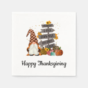 Kerstmannetjes voor Thanksgiving, Herfst, Pompoene Servet