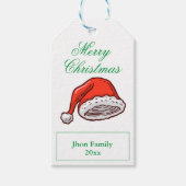 Kerstmannetjeshoed Cadeaulabels (Voorkant)