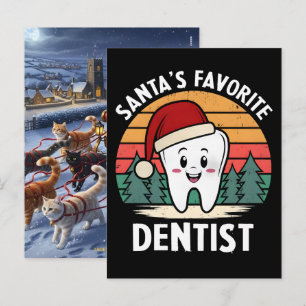 Kerstmanns favoriete mondhygiënist redt kerst feestdagenkaart