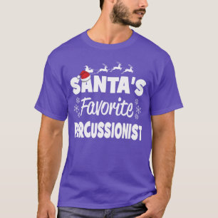 Kerstmanns favoriete percussionist Grappige Kerstm T-shirt