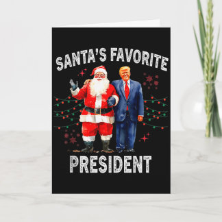 Kerstmanns Favoriete President Fun Trump Tank Top Kaart