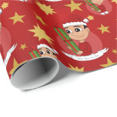 kerstmanpapier voor cartoon cadeaupapier (Rol Hoek)