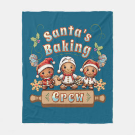 Kerstman's Baking Crew Kerstkoekjes Fleece Deken