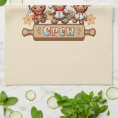 Kerstman's Baking Crew Kerstkoekjes Theedoek (Gevouwen)