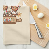 Kerstman's Baking Crew Kerstkoekjes Theedoek (Quarter Fold)