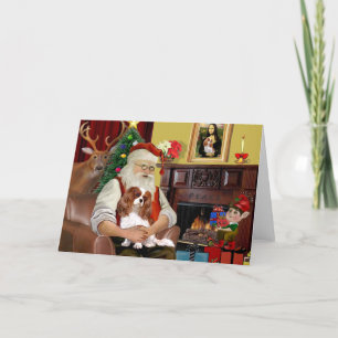 Kerstman's Blenheim Cavalier Feestdagen Kaart