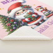 Kerstman's Boekachtige Kerst Gezellig Leest Sherpa Deken (3/4)