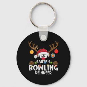Kerstman's bowling rendier pyjama sleutelhanger