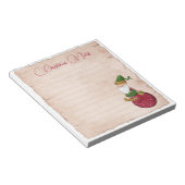 Kerstman's Elf op Ornament Notitieblok (Schuin)