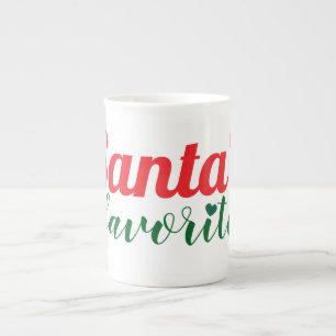 Kerstman's favoriet porselein kop