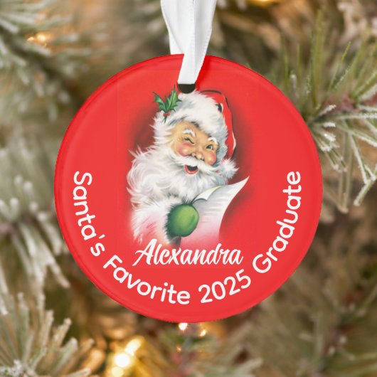 Kerstman's favoriete aangepaste gepersonaliseerde ornament (Boom)