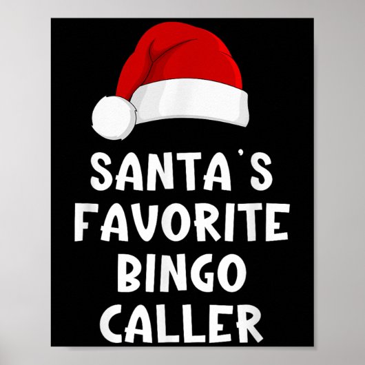 Kerstman's favoriete Bingo Caller Grappige Kerstmi Poster (Voorkant)