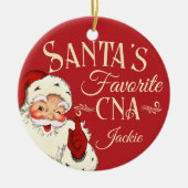 Kerstman's favoriete CNA Kerstornament Keramisch Ornament (Voorkant)
