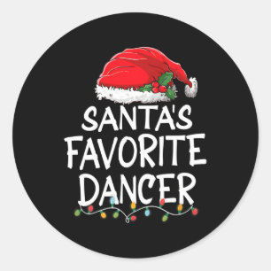 Kerstman's favoriete danser Santa Claus Boom Light Ronde Sticker