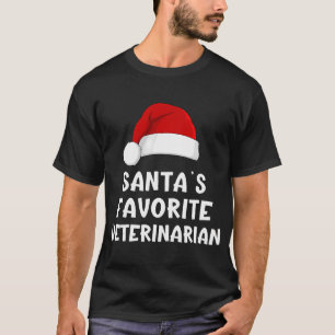 Kerstman's favoriete dierenarts Grappig T-shirt