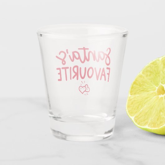 Kerstman's favoriete feestelijke romantische liefd shot glas (Achterkant)