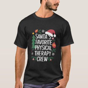 Kerstman's favoriete Fysiotherapie Crew Kerstmis T-shirt