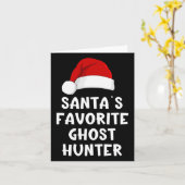 Kerstman's favoriete Ghost Hunter Grappige Kerstmi Kaart (Gele Bloem)
