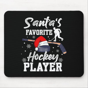 Kerstman's favoriete hockeyspeler Kerstmis Pyjama Muismat