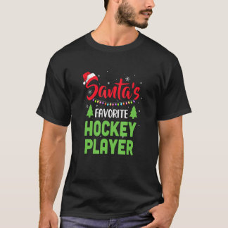Kerstman's favoriete hockeyspeler Kerstmis T-shirt