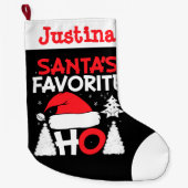 Kerstman's favoriete huis met naam grote kerstsok (Voorkant)