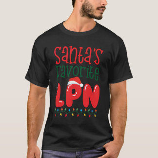 Kerstman's favoriete LPN Kerst Verpleegkundige Gif T-shirt