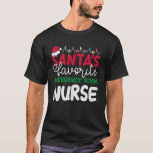 Kerstman's Favoriete Noodkamer Verpleegkundige Fam T-shirt