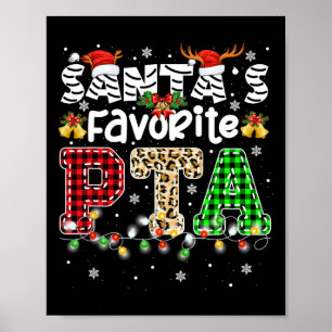 Kerstman's favoriete PTA Kerst fysiotherapeut Poster