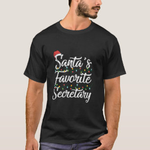 Kerstman's favoriete secretaris Kerstverlichting S T-shirt