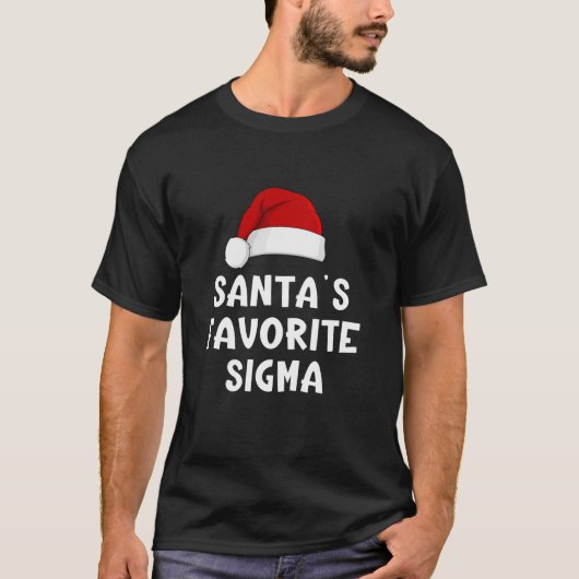 Kerstman's favoriete sigma grappige kerstpyjama t-shirt (Voorkant)
